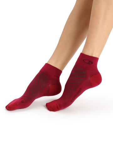 Dámské Ponožky Icebreaker Merino Run+ Ultralight Mini Růžové | CZ 1537DFMN